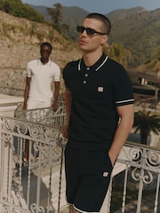 MAUVAIS Black Riviera Knit Rib Shorts - Image 4 of 4