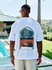 MAUVAIS White Monogram Graphic T-Shirt - Image 1 of 5