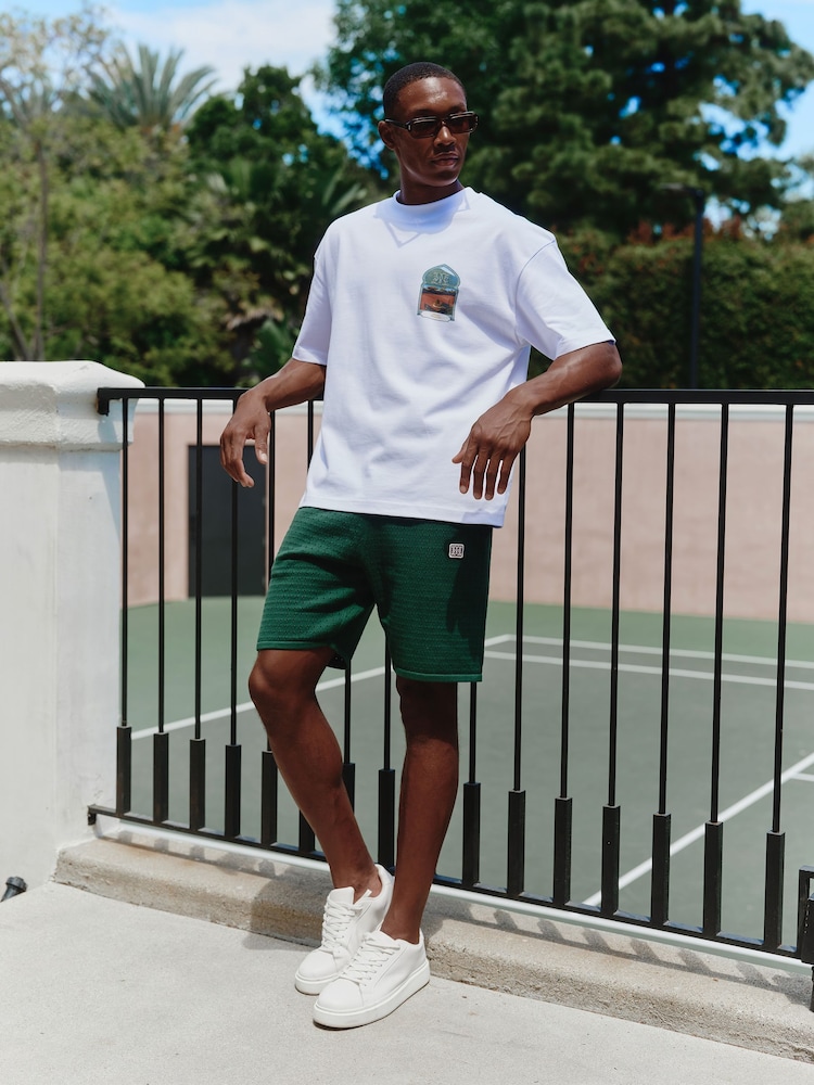MAUVAIS White Monogram Graphic T-Shirt - Image 2 of 5 MAUVAIS White Monogram Graphic T-Shirt - Image 2 of 5