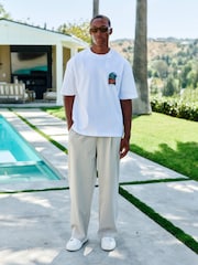MAUVAIS White Monogram Graphic T-Shirt - Image 3 of 5