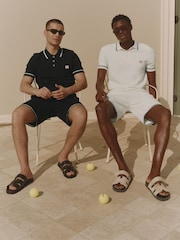 MAUVAIS Black Riviera Knit Rib Polo Shirt - Image 3 of 7