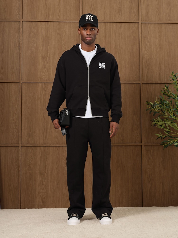 MAUVAIS Black Embroidered Monogram Zip Through Hoodie - Image 6 of 6 MAUVAIS Black Embroidered Monogram Zip Through Hoodie - Image 6 of 6
