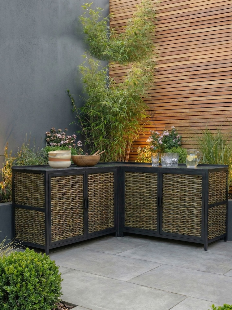 Daro Dark Grey Langley Outdoor Kitchen 2 Cabinet Set - Image 2 of 6