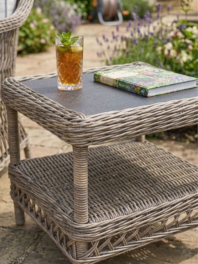 Laura Ashley Honey Grey Fornham Garden Side Table - Image 2 of 4