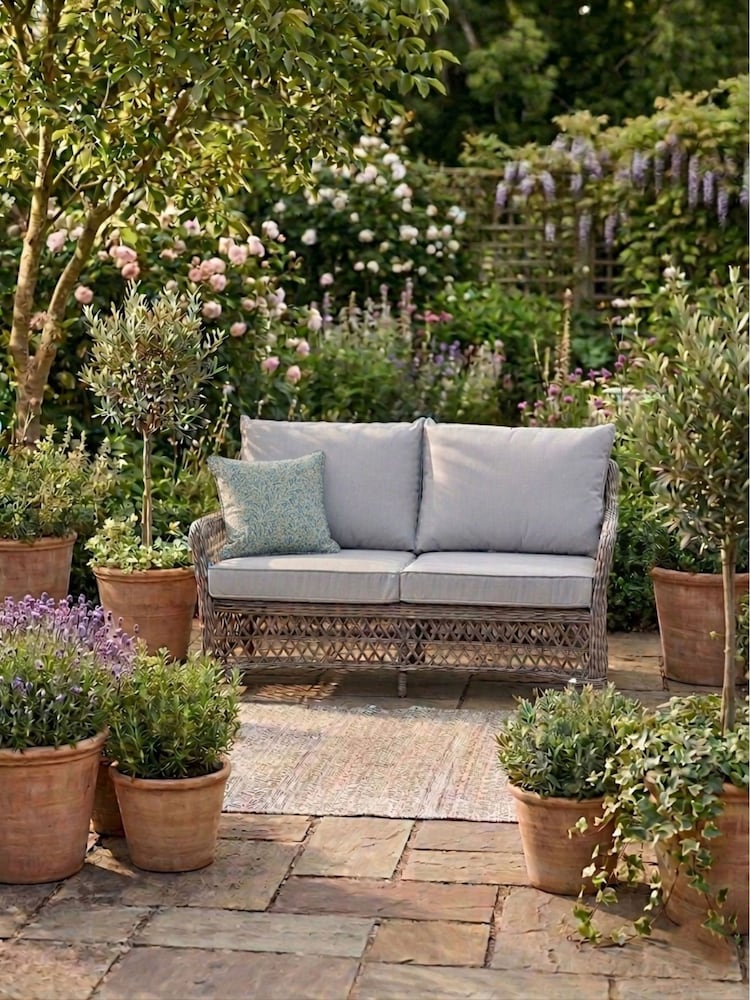 Laura Ashley Honey Grey Fornham Garden Lounging Sofa - Image 1 of 4 Laura Ashley Honey Grey Fornham Garden Lounging Sofa - Image 1 of 4