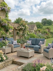 Daro Vintage Lace Cream Santorini Garden Lounging Sofa - Image 4 of 5