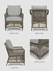 Laura Ashley Honey Grey Fornham Garden Lounging Chair - Image 3 of 4