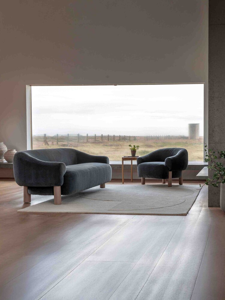 Gallery Home Black Huxley Sofa 3 Seater - Image 1 of 5