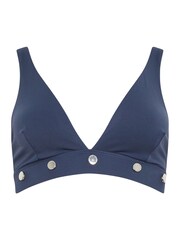 Star by Julien MacDonald Blue Popper Detail Plunge Bikini Top - Image 5 of 6