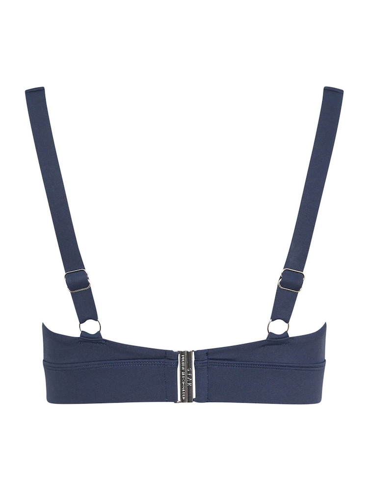 Star by Julien MacDonald Blue Popper Detail Plunge Bikini Top - Image 6 of 6 Star by Julien MacDonald Blue Popper Detail Plunge Bikini Top - Image 6 of 6