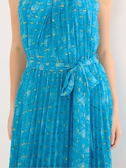 Star by Julien MacDonald Blue Snake Skin Halter Neck Dress - Image 4 of 5