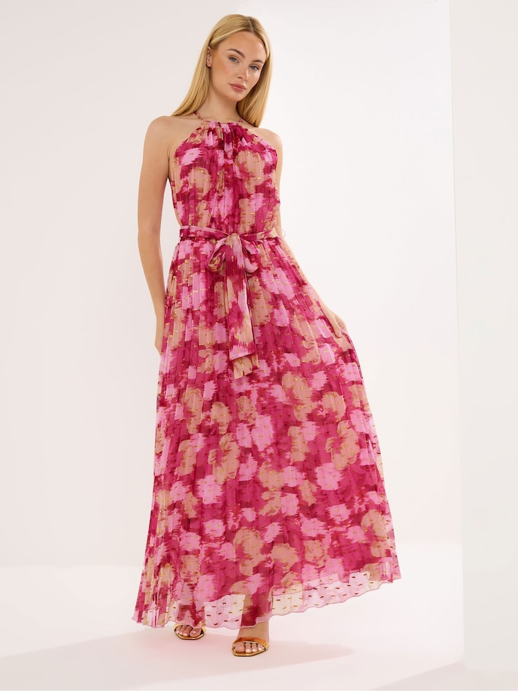 Star by Julien MacDonald Pink Metallic Wrap Dress - Image 1 of 5 Star by Julien MacDonald Pink Metallic Wrap Dress - Image 1 of 5