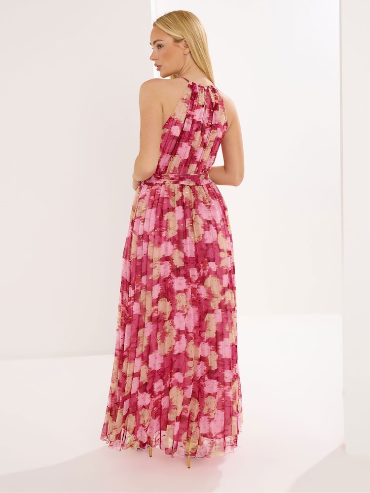 Star by Julien MacDonald Pink Metallic Wrap Dress - Image 2 of 5 Star by Julien MacDonald Pink Metallic Wrap Dress - Image 2 of 5