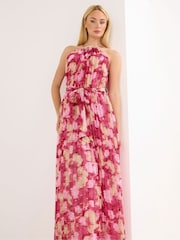 Star by Julien MacDonald Pink Metallic Wrap Dress - Image 3 of 5