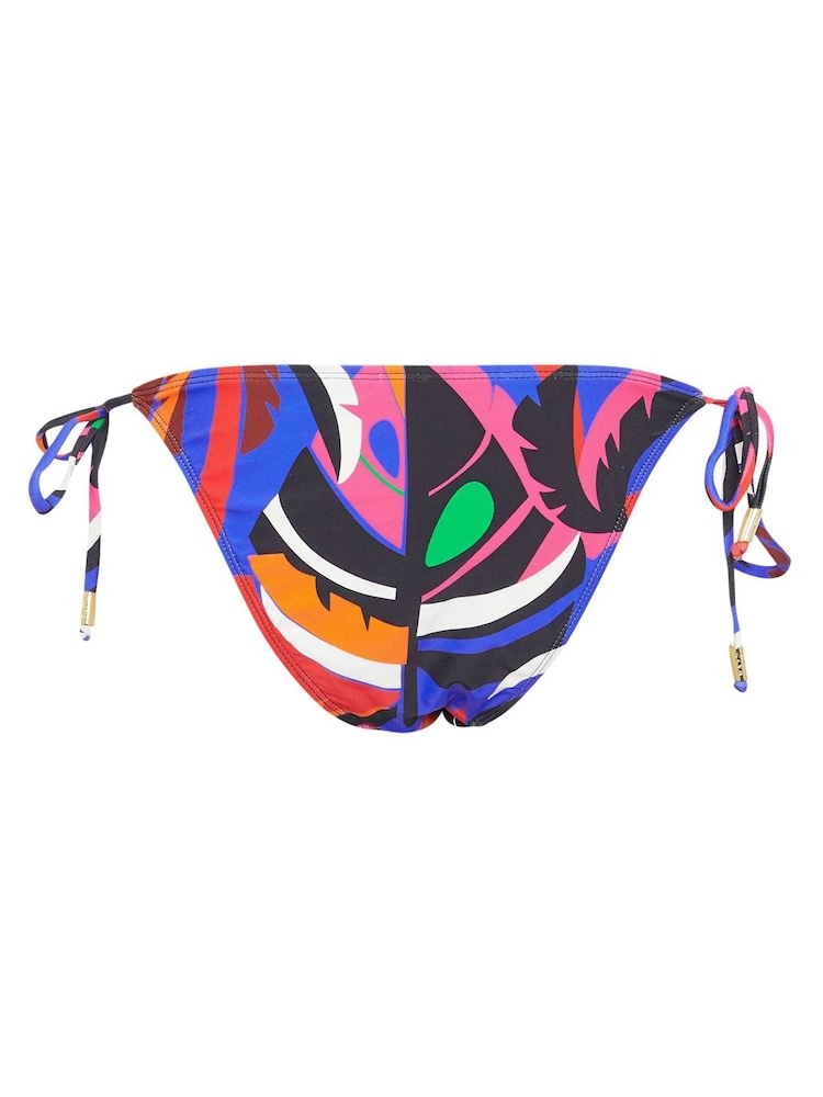 Star by Julien MacDonald Blue Abstract Print Tie Side Bikini Bottoms - Image 6 of 6