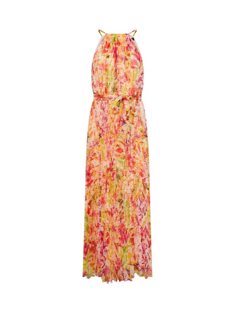 Star by Julien MacDonald Yellow Printed Halter Metallic Dress - Image 5 of 5 Star by Julien MacDonald Yellow Printed Halter Metallic Dress - Image 5 of 5