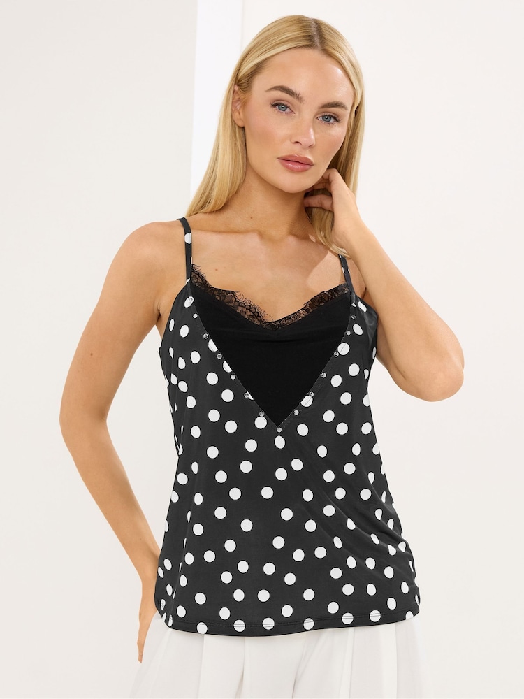 Star by Julien MacDonald Black Printed Cami - Image 1 of 5 Star by Julien MacDonald Black Printed Cami - Image 1 of 5