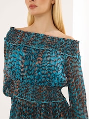 Star by Julien MacDonald Blue Bardot Top - Image 4 of 5