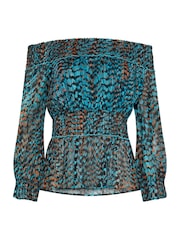 Star by Julien MacDonald Blue Bardot Top - Image 5 of 5