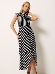 Star by Julien MacDonald Black Cut About Stripe Dress - Image 1 of 4