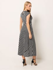 Star by Julien MacDonald Black Cut About Stripe Dress - Image 3 of 4