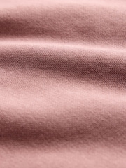 The Set 2 Pack Cropped Funnel Neck Zip Throughs Sweat Top and Wide Leg Joggers Set Pink/Brown - Image 7 of 7