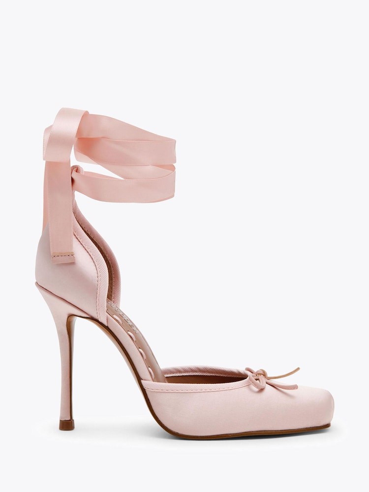 Steve Madden Pink Larina Satin Pumps - Image 2 of 4 Steve Madden Pink Larina Satin Pumps - Image 2 of 4