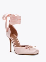 Steve Madden Pink Larina Satin Pumps - Image 3 of 4