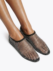 Steve Madden Black Mino Embellished Slippers - Image 1 of 5
