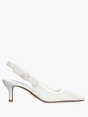 Steve Madden White Ensemble Pearl Sandals - Image 1 of 4