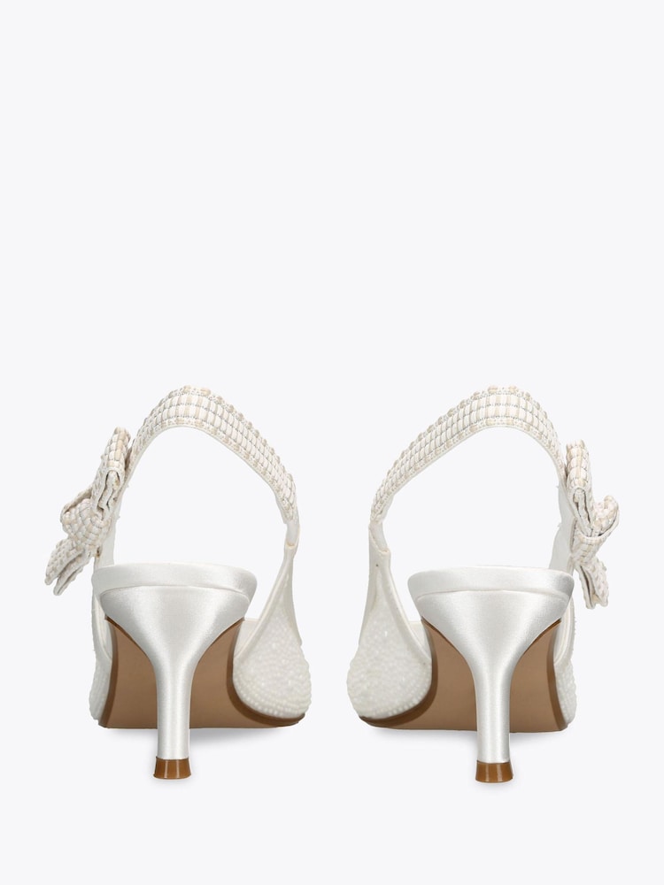 Steve Madden White Ensemble Pearl Sandals - Image 4 of 4