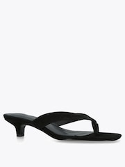 Steve Madden Black Tracie Black Suede Sandals - Image 2 of 4