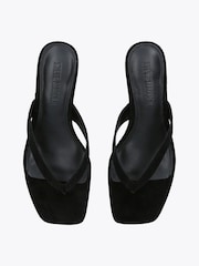 Steve Madden Black Tracie Black Suede Sandals - Image 3 of 4