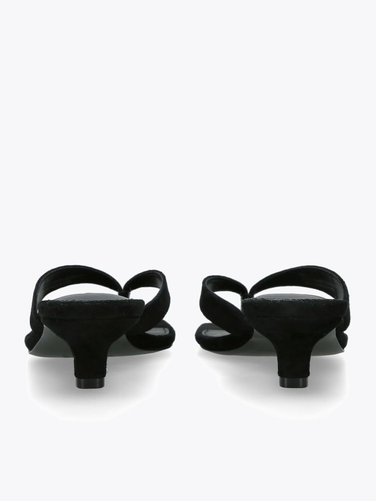 Steve Madden Black Tracie Black Suede Sandals - Image 4 of 4