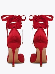 Steve Madden Red Larina Satin Pumps - Image 5 of 5