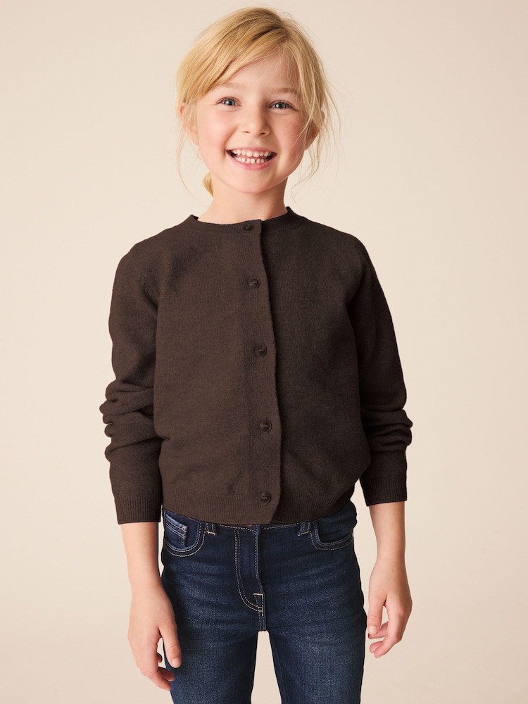 Marrón chocolate - Knit Cardigan (3-16yrs) - Imagen 1 de 2 Marrón chocolate - Knit Cardigan (3-16yrs) - Imagen 1 de 2