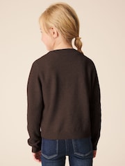 Marrón chocolate - Knit Cardigan (3-16yrs) - Imagen 2 de 2