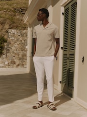 MAUVAIS Natural Piero Slim Geo Polo Shirt - Image 2 of 6