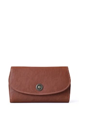 Marrón - Lakeland Leather Harstone Flapover Purse - Imagen 1 de 6