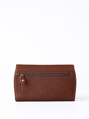 Marrón - Lakeland Leather Harstone Flapover Purse - Imagen 3 de 6