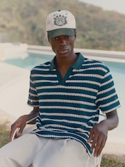 MAUVAIS Green Romano Stripe Polo Shirt - Image 6 of 6