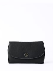 Negro - Lakeland Leather Harstone Flapover Purse - Imagen 1 de 6