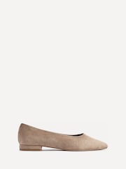 Linzi Natural Wide Fit Compete Pointed Toe Ballet Flat Shoes - Image 2 of 5