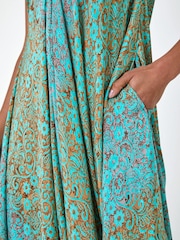 Roman Paisley Floral Pocket Slouchy Jumpsuit - Imagen 4 de 5