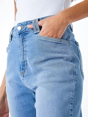 Roman Denim Blue Denim Pocket Detail Wide Leg Trousers - Image 5 of 5