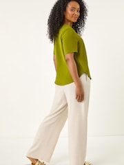 Roman Green Button Through Blouse - Image 3 of 5