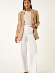 Roman Natural Single Breated Smart Blazer - Image 3 of 5