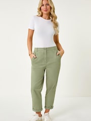 Roman Green Stretch Chino Trousers - Image 1 of 5