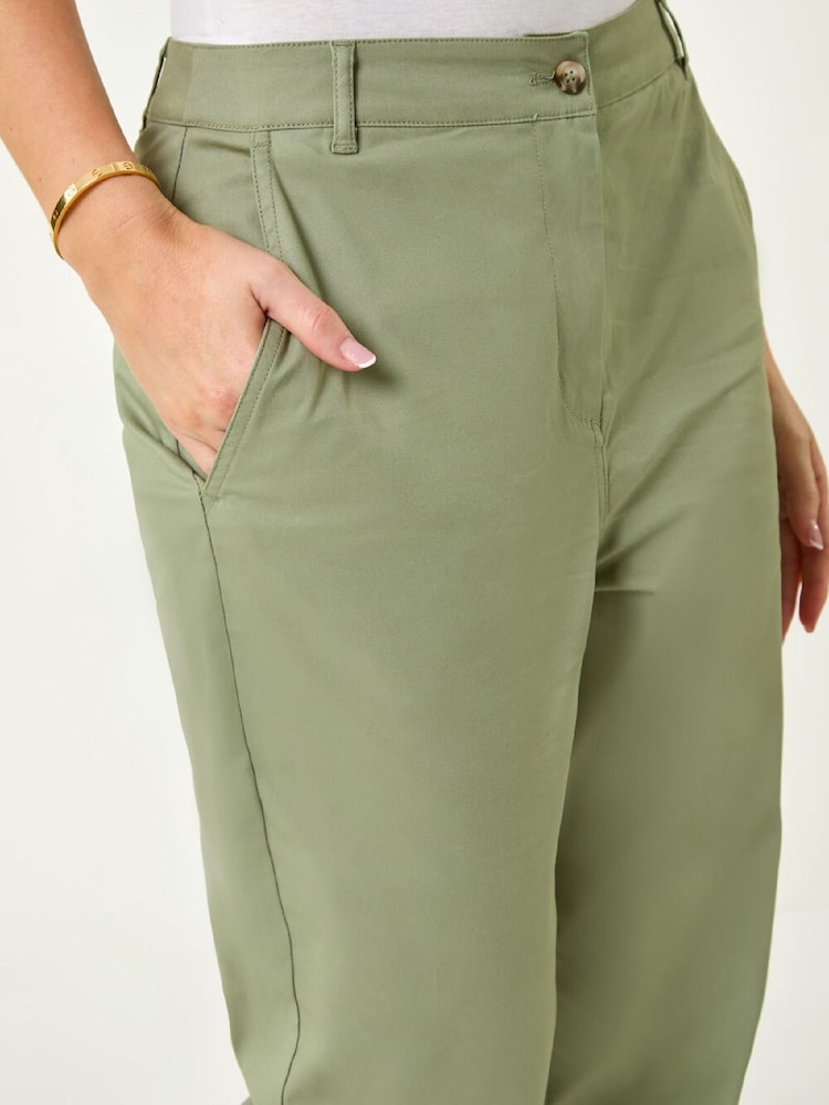 Roman Green Stretch Chino Trousers - Image 5 of 5 Roman Green Stretch Chino Trousers - Image 5 of 5