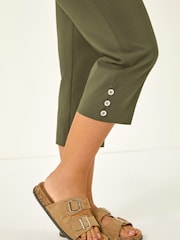 Roman Green Bengaline Cropped Trousers - Image 5 of 5